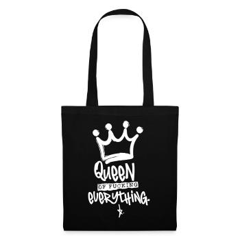 Queen of fucking...– JGA Party Queen Krone - Sac en tissu - noir - Devant