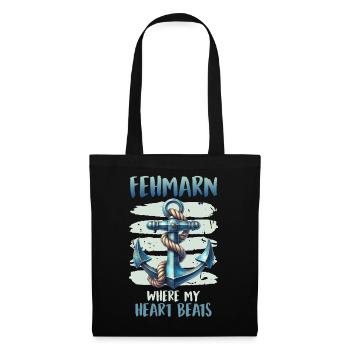 FEHMARN WHERE MY HEART BEATS Funny - Tote Bag - black - Front