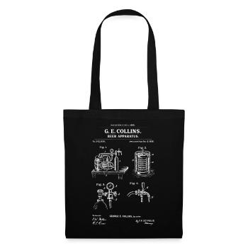 Vintage Beer Apparatus Blueprint - Tote Bag - black - Front