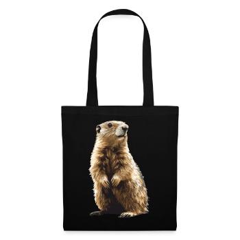 Marmottes Marmotte - Sac en tissu - noir - Devant