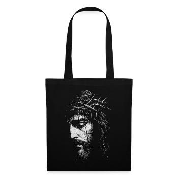 Portrait de la couronne d’épines de Jésus - Sac en tissu - noir - Devant