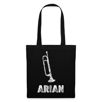 Arian als Trompeten - Stoffbeutel - Schwarz - Vorne