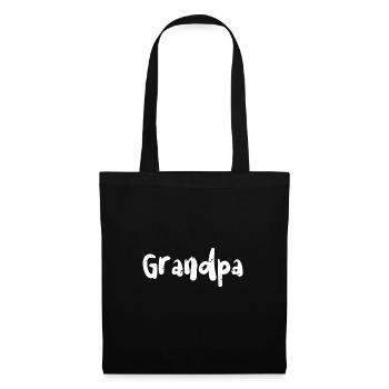 Grand-père - Grand-père - Sac en tissu - noir - Devant