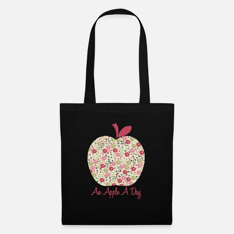rosa liberty Apfel - Stoffbeutel - Schwarz