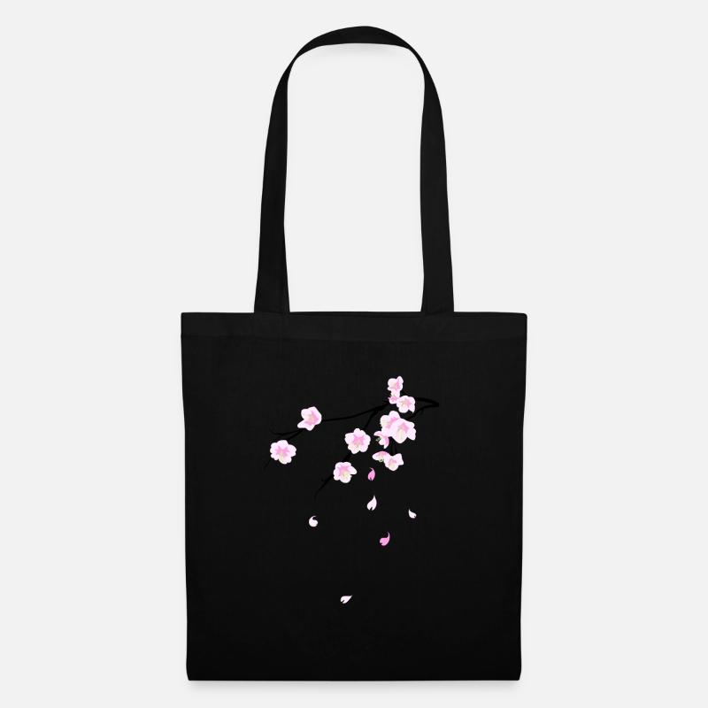 Cherry Blossoms - Stoffbeutel - Schwarz