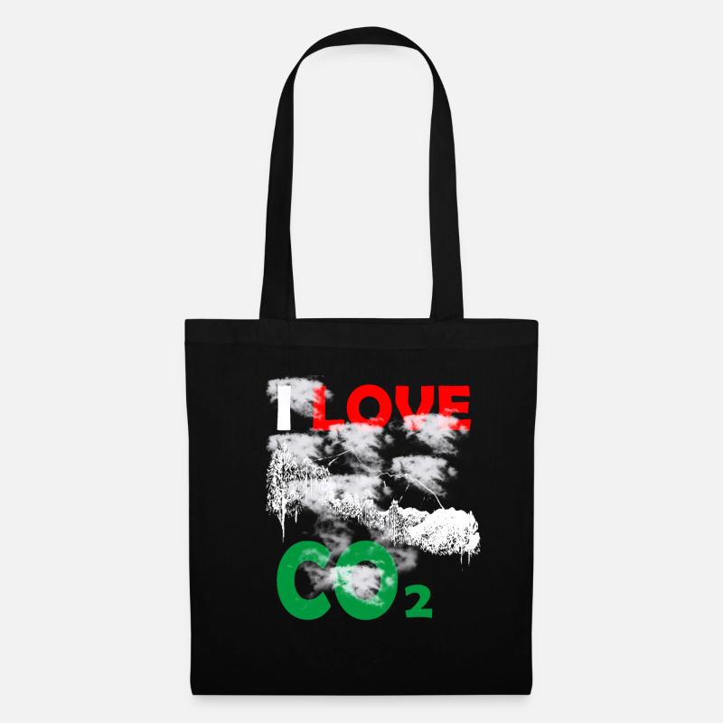 I love Co2 - Stoffbeutel - Schwarz