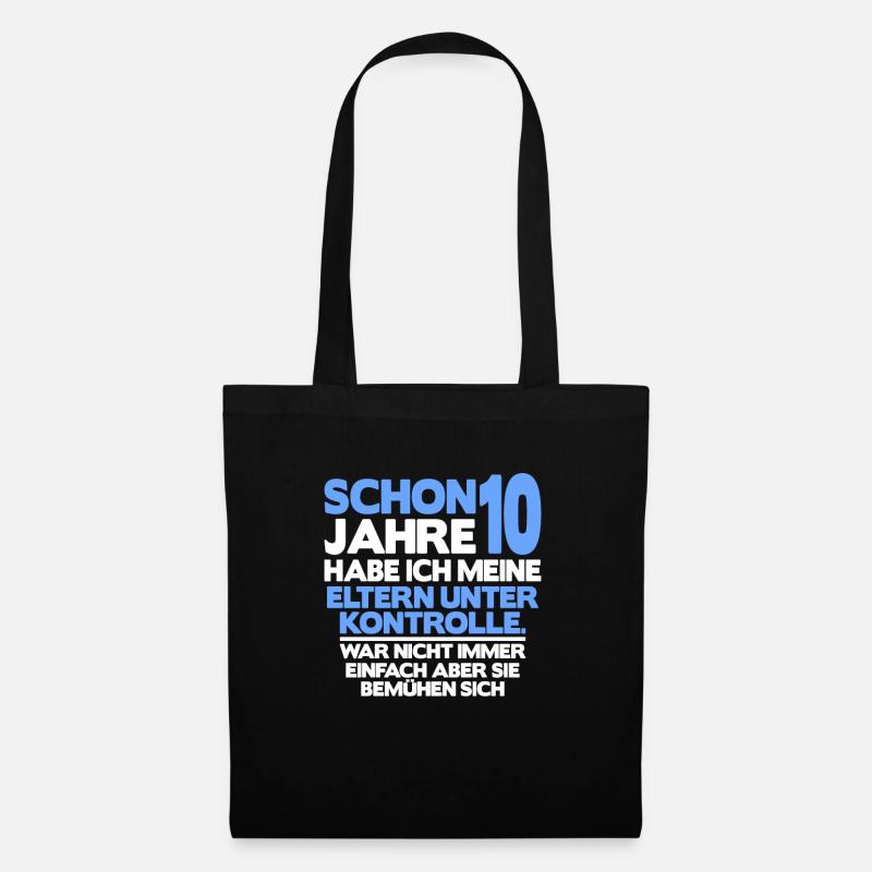 10. Geburtstag Junge Geschenk lustig 10 Jahre 10th - Stoffbeutel - Schwarz