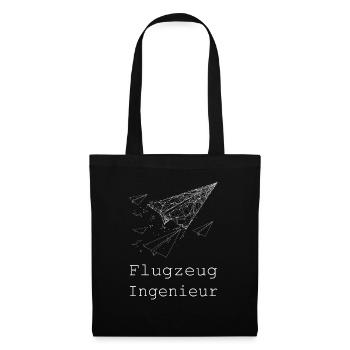 Flugzeug Ingenieur - Stoffbeutel - Schwarz - Vorne