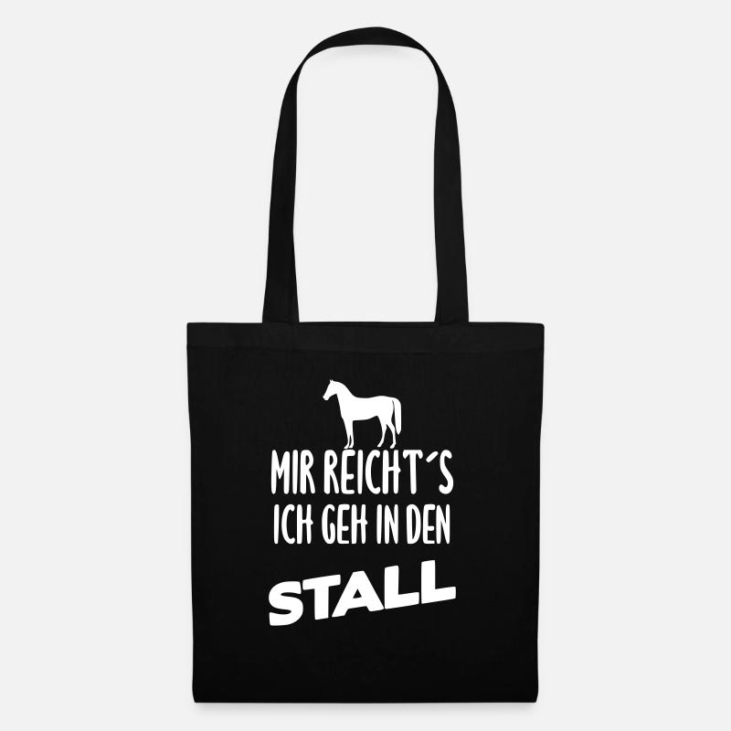 Mir reichts ich geh in den Stall - Stoffbeutel - Schwarz