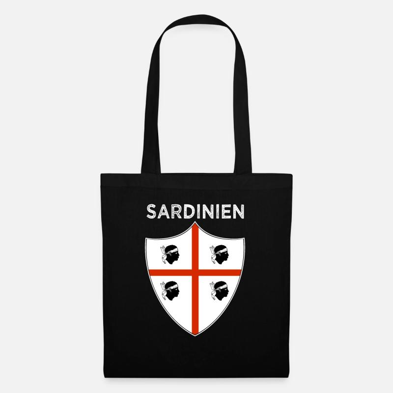 Sardaigne drapeau Sardaigne retro - Sac en tissu - noir