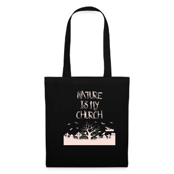 La nature est mon église Satanisme satanique - Sac en tissu - noir - Devant
