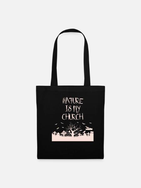 Nature is my church Satanic Satanism - Tote Bag - black