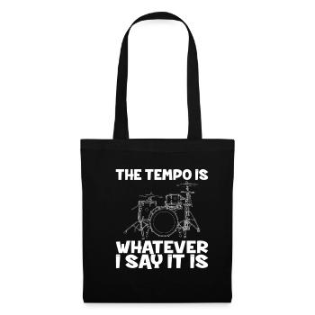 Tambour Batteur Batteur Batterie Musicien - Sac en tissu - noir - Devant