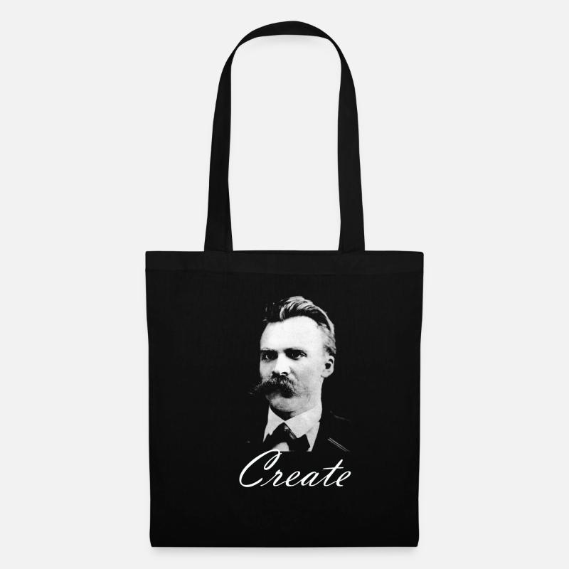 "Create" Friedrich Nietzsche - Stoffbeutel - Schwarz