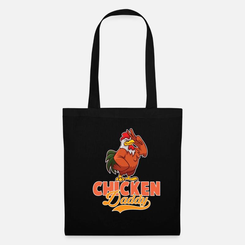 Chicken Daddy Hühner Huhn Vater - Stoffbeutel - Schwarz