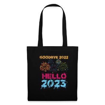 Joyeux Nouvel An 2023 Réveillon du Nouvel An Noël - Sac en tissu - noir - Devant