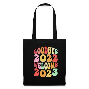 Joyeux Nouvel An 2023 Réveillon du Nouvel An Noël - Sac en tissu - noir - Devant