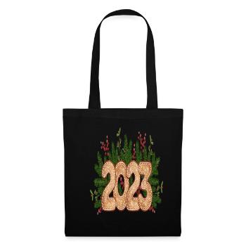 Joyeux Nouvel An 2023 Réveillon du Nouvel An Noël - Sac en tissu - noir - Devant