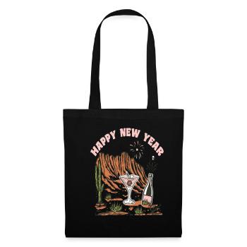 Bonne année Nouvel An Nouvel An Noël - Sac en tissu - noir - Devant