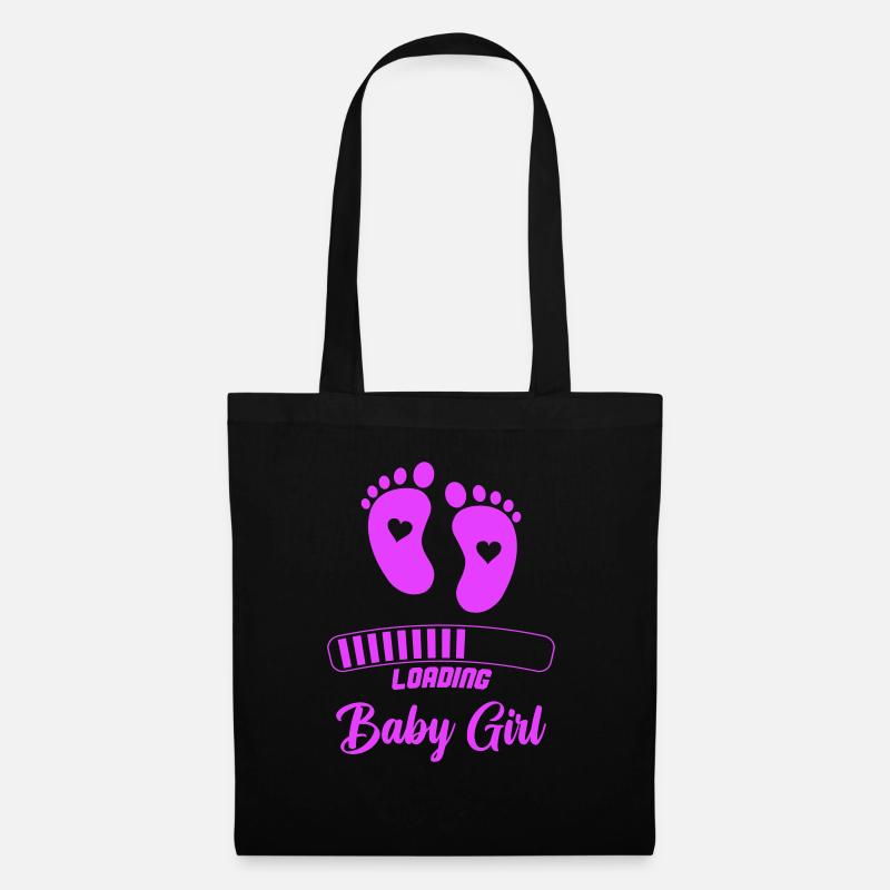 loading baby girl - Stoffbeutel - Schwarz