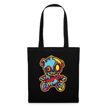 Funny Horror Scary Bear Halloween Night Bear - Tote Bag - black - Front