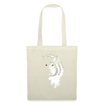 Wolf black & white - Stoffbeutel - Natur - Vorne