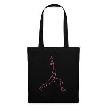 3 Sanchalanasana Yoga | 3ème flamme rose - Sac en tissu - noir - Devant