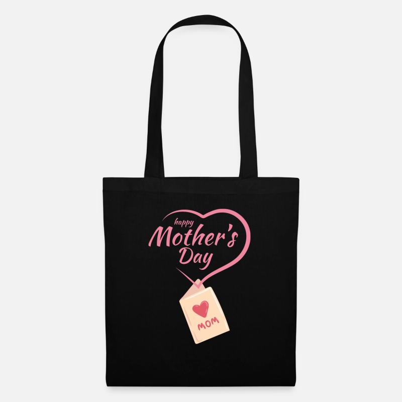 Happy Mouther Day - Stoffbeutel - Schwarz