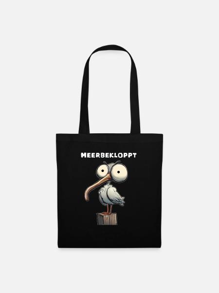 Meerbekloppt - Stoffbeutel - Schwarz