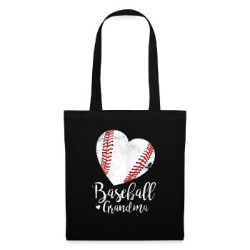 Fête des mères de grand-mère de baseball - Sac en tissu - noir - Devant