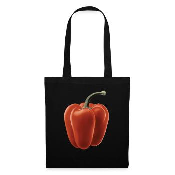 Paprika Geschenk - Stoffbeutel - Schwarz - Vorne