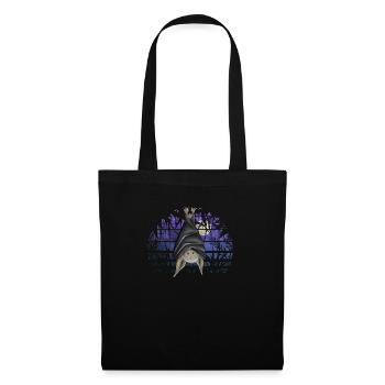 Casual Gothic Bat in Dark Blue Full Moon - Tote Bag - black - Front
