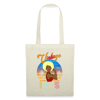 Geburtstag 1985 vintage Blonde Woman Afro - Stoffbeutel - Natur - Vorne
