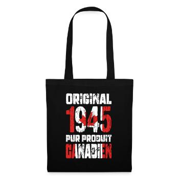 80th Anniversary - Original - 1945 - Canadian - Tote Bag - black - Front