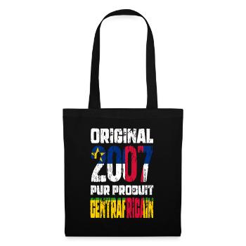 18. Geburtstag - Original 2007 Zentralafrika - Stoffbeutel - Schwarz - Vorne