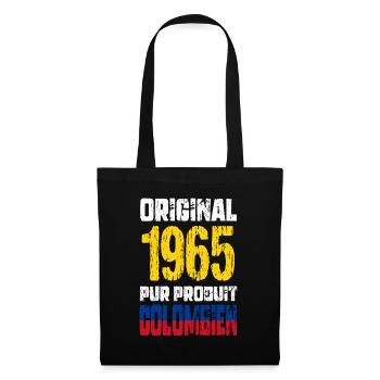 60. Geburtstag - Original - 1965 - Kolumbianisch - Stoffbeutel - Schwarz - Vorne