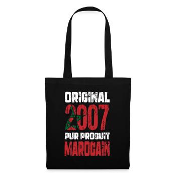 18. Geburtstag - Original 2007 - Marokkanisch - Stoffbeutel - Schwarz - Vorne