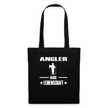 Angeln - Stoffbeutel - Schwarz - Vorne