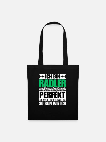 Perfekter Radler - Stoffbeutel - Schwarz
