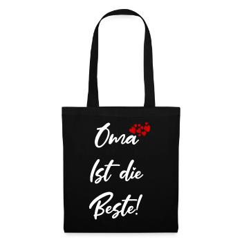 Oma ist die Beste Muttertagsgeschenk Beste Oma - Stoffbeutel - Schwarz - Vorne