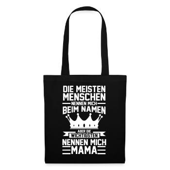 Mutter Mama Muttertag Geschenk - Stoffbeutel - Schwarz - Vorne