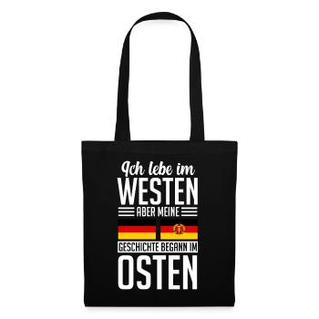 Ossi DDR Ostdeutschland Osten Westen Ostdeutscher - Stoffbeutel - Schwarz - Vorne