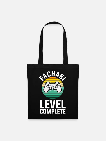 Level Abgeschlossen Schulabschluss Fachabi Fachabi - Stoffbeutel - Schwarz