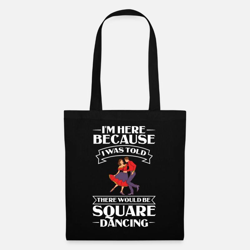 Square Dance Musik Caller Volkstanz Tänzer Usa - Stoffbeutel - Schwarz