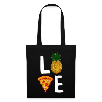 Liebe Ananas Pizza Liebhaber Lustige Hawaiian Pizza - Stoffbeutel - Schwarz - Vorne