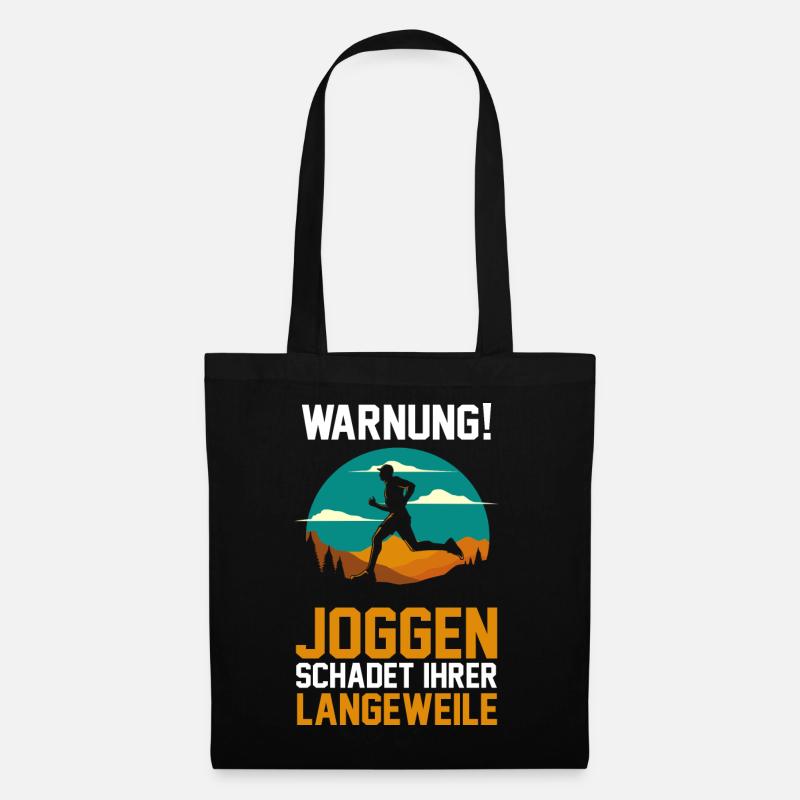Läufer Joggen Laufen - Stoffbeutel - Schwarz