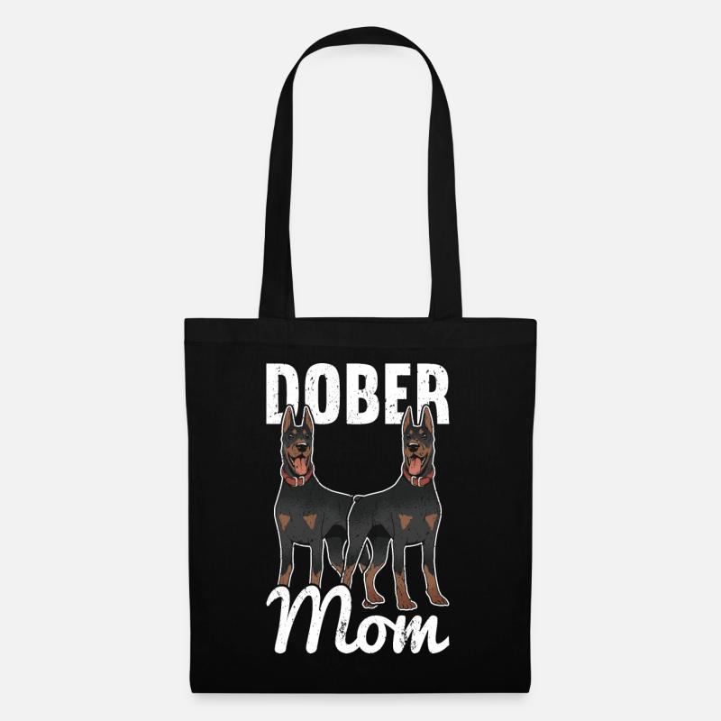 Dobermann Hund Dobermann - Stoffbeutel - Schwarz