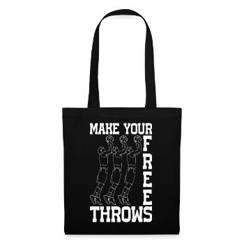 Make Your Free Throws 6 - Stoffbeutel - Schwarz - Vorne