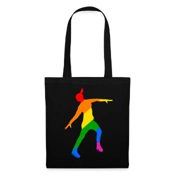 Magie arc-en-ciel sur lames : Élégante princesse des glaces - Sac en tissu - noir - Devant