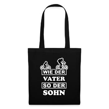 Wie der Vater so der Sohn Fahrrad - Stoffbeutel - Schwarz - Vorne
